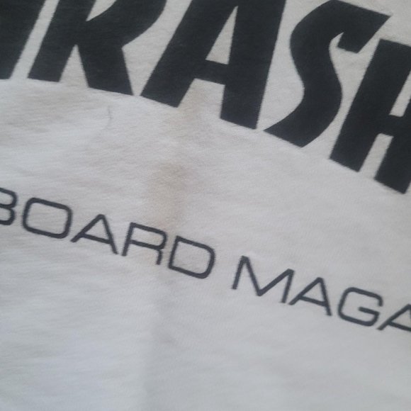 White and black distressed thrasher hoodie - Picture 6 of 6